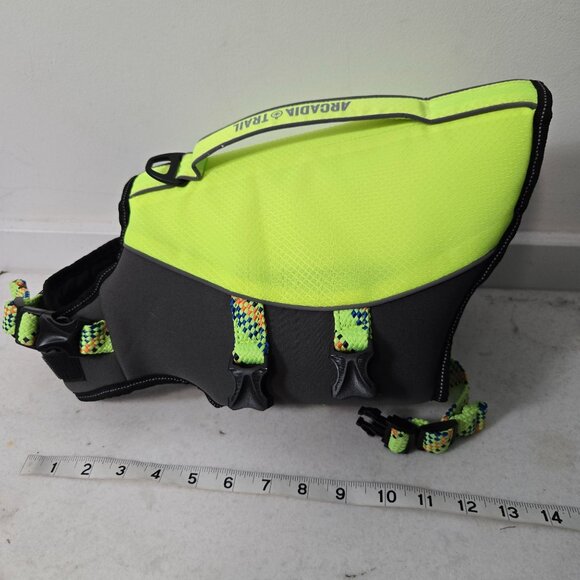 Arcadia Trail High Visibility Flotation Aid Life Jacket For Dogs Yellow Size S - Picture 11 of 13
